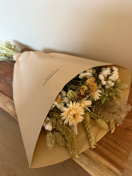 Tørrede buket Hvid